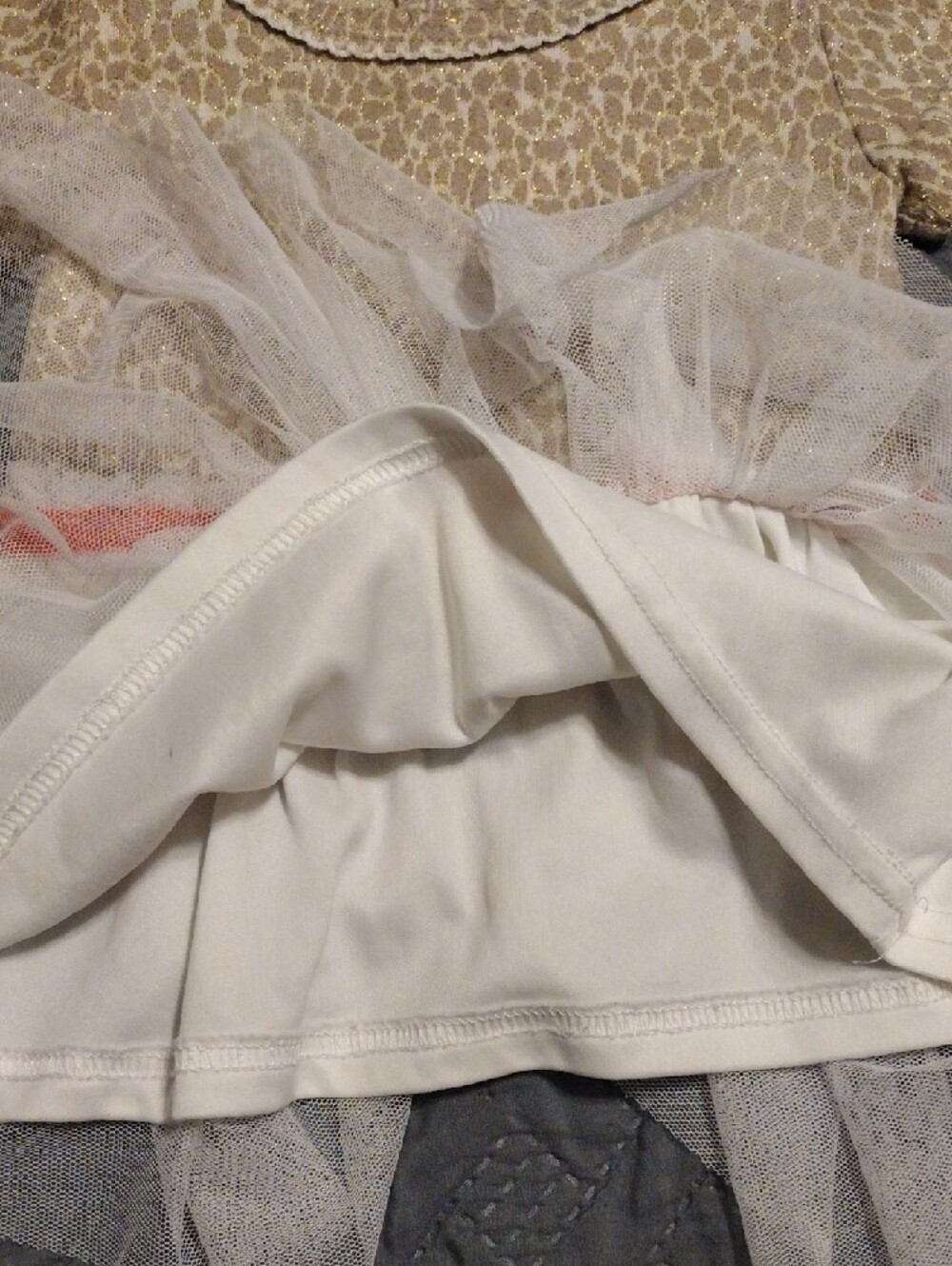 Sparkle Animal-Print Tulle Dress with White Skirt - Picture 7 of 9